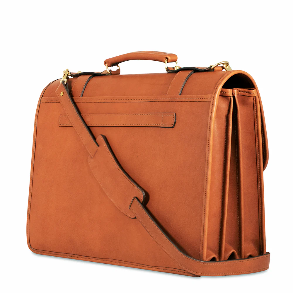University Executive Leather Briefcase #2499 - Image 8