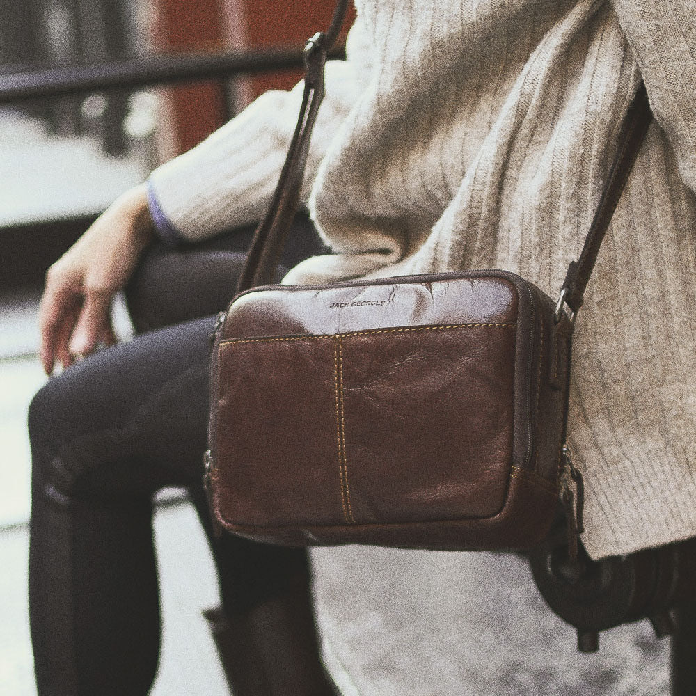 Double Zippered Crossbody Bag #7195 - Image 14