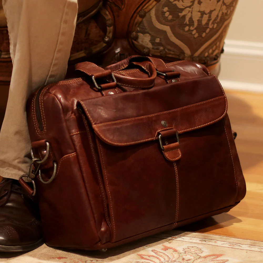 Zippered Briefcase with Front Flap Pocket #7316 - Image 18