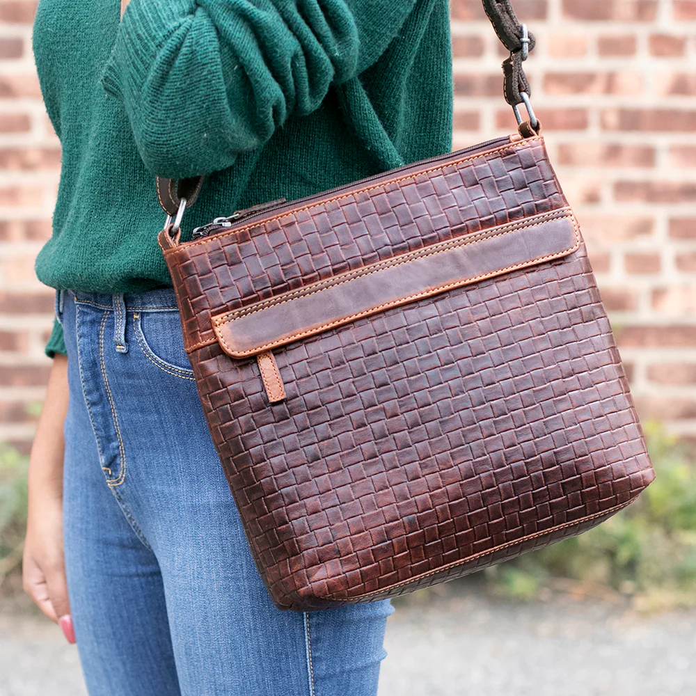 Woven Zippered Crossbody Hobo Bag #WF832 - Image 10
