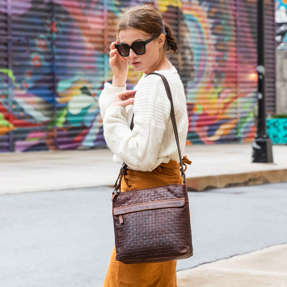 Woven Zippered Crossbody Hobo Bag #WF832 - Image 9